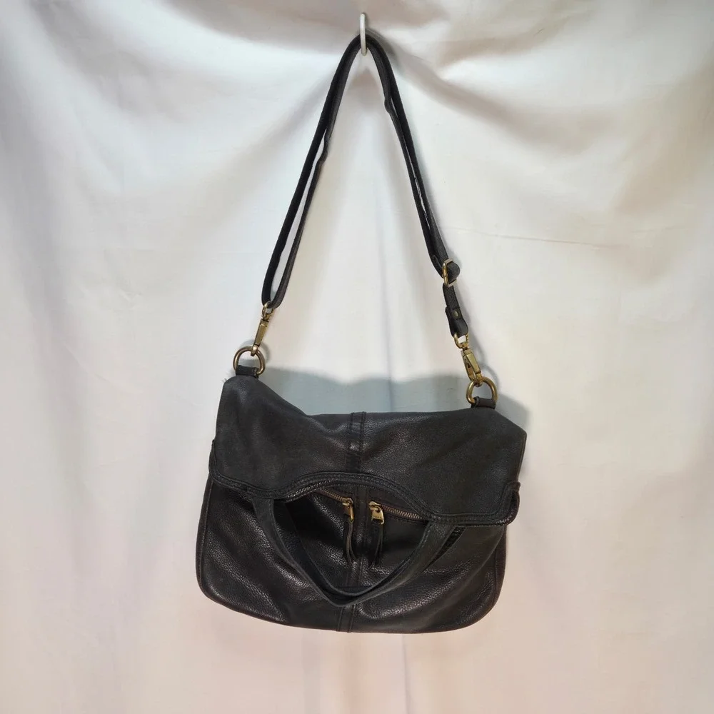 Fossil black leather
